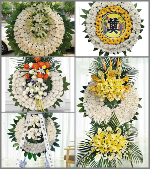 山东青岛即墨市通济街道陈家河村花圈速递
